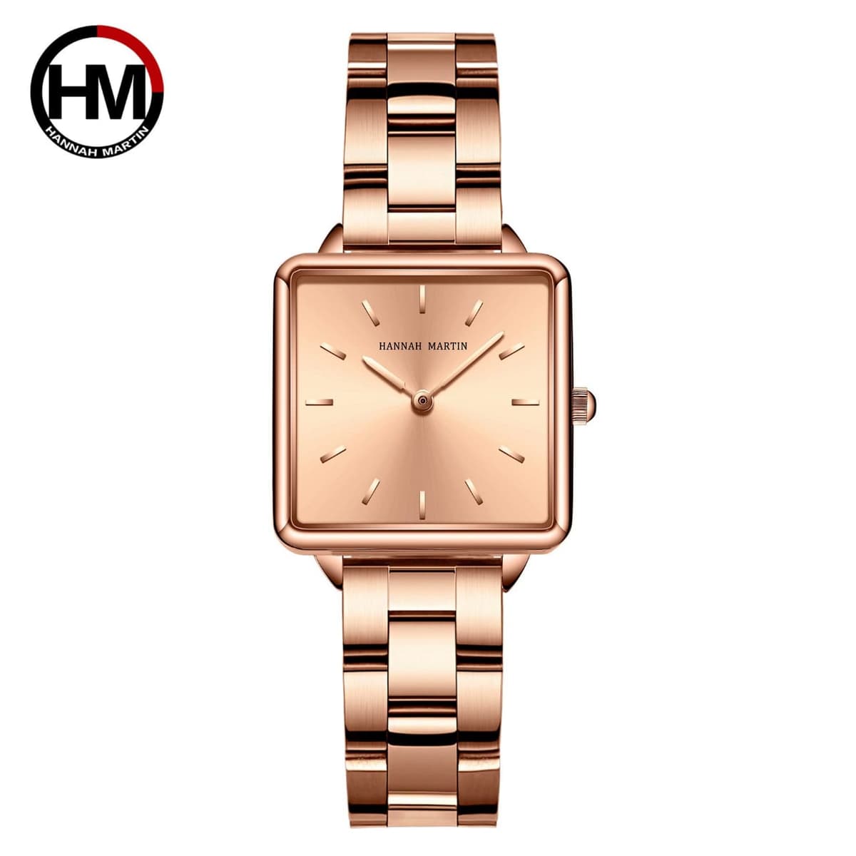 Hannah Martin Square Stainless Steel Women’s Watch